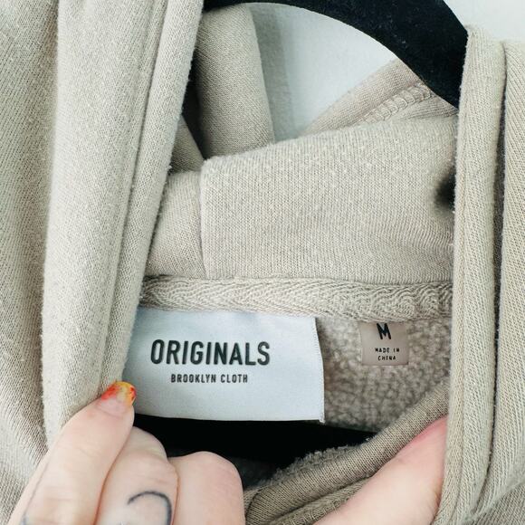 Originals Brooklyn Cloth Brown Hooded Sweatshirt Mens Size M - Picture 6 of 9